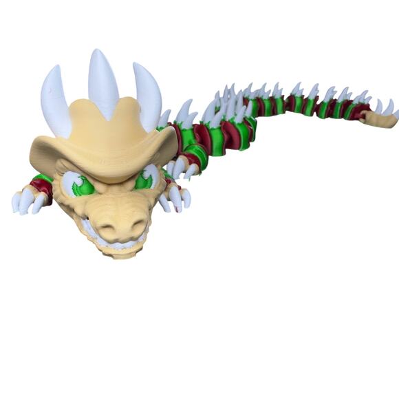 3D Printed Freddy Krueger Dragon 13" Halloween Dragon Fidget Toy - Picture 2 of 7